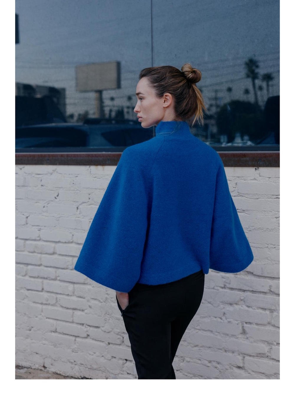 Zara Electric Blue Mock-Turtleneck Sweater - Picture 4 of 8